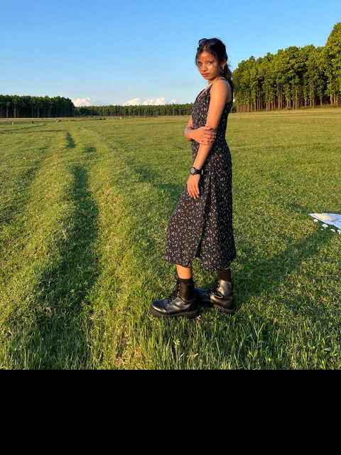 BLACK SLIT DRESS