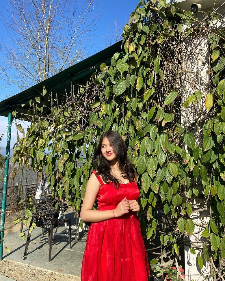 STUNNING SHINY RED DRESS