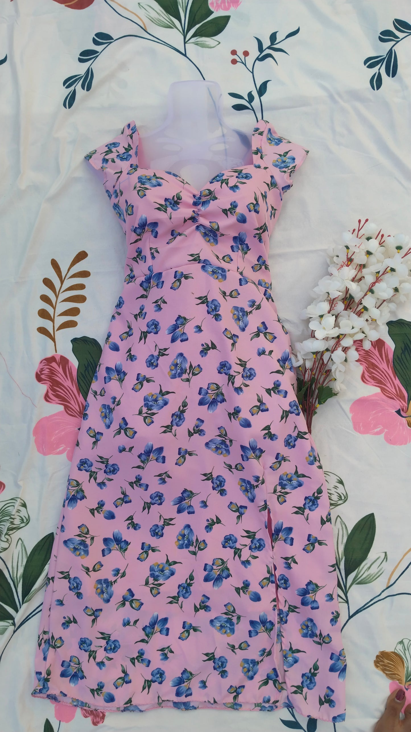 PINK SLIT DRESS
