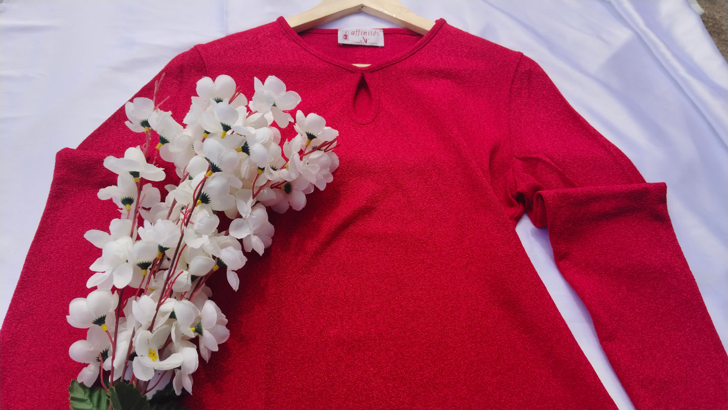 RED FULL SLEEVE TOP