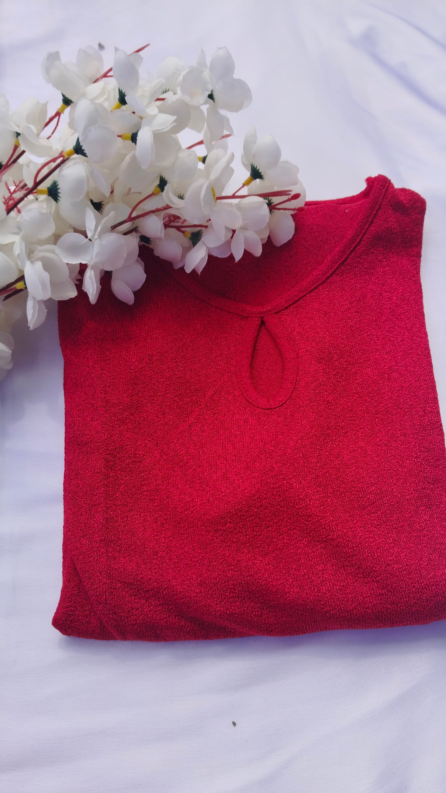 RED FULL SLEEVE TOP