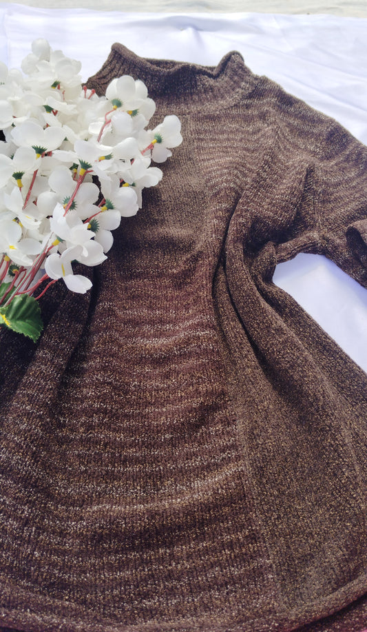 COFFE BROWN  TURTLE NECK TOP