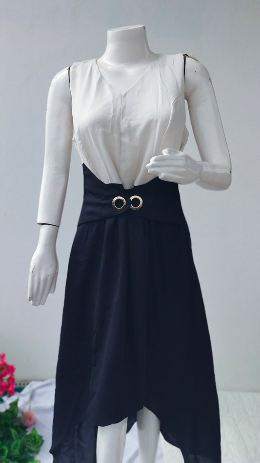 Black & White solid Maxi