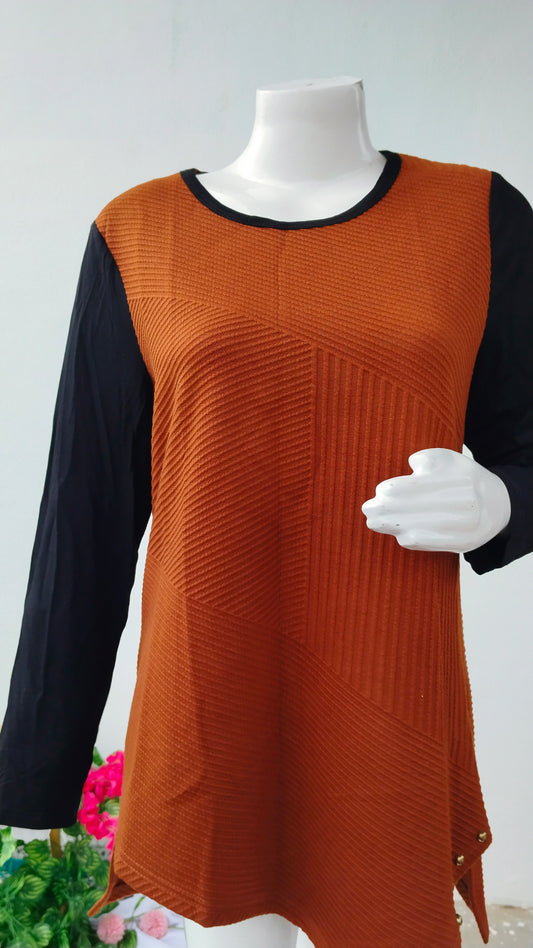 BLACK & BROWN WINTER DRESS