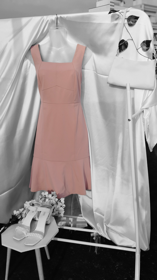 PINK SLEEVELESS A LINE DRESS